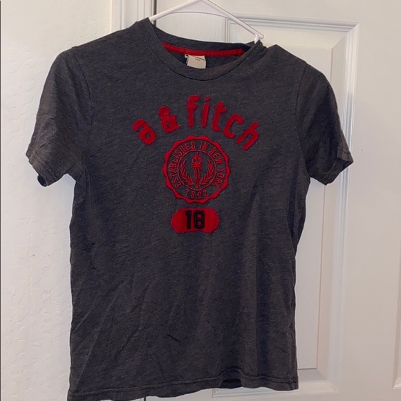 Abercrombie Kids Grey and Red Tee - Picture 1 of 1
